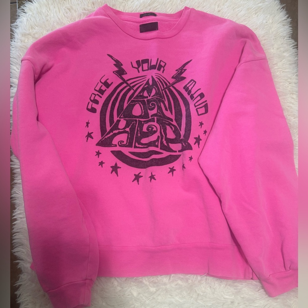 Mother The Drop Square printed cotton-jersey sweatshirt